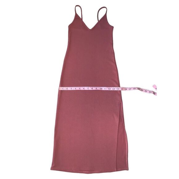 Abercrombie & Fitch Soft Collection Ribbed Seamless Side Slit Midi Dress - Picture 11 of 12